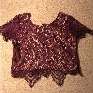 Maroon Crop Top